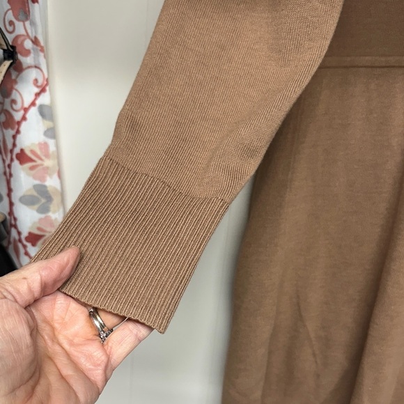 Isaac Mizrahi Camel Open Front Sweater - Picture 4 of 7